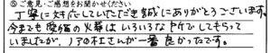 敦賀市のお客様「丁寧に対応していただき誠にありがとうございます。」(猫)